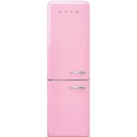 Smeg FAB32LPK3UK Fifties Style Frost Free Left Hand Hinge Freestanding Fridge Freezer - Pink