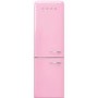 Smeg FAB32LPK3UK Fifties Style Frost Free Left Hand Hinge Freestanding Fridge Freezer - Pink