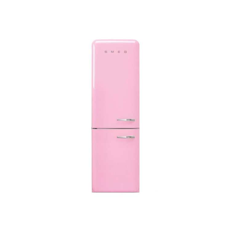 Smeg FAB32LPK3UK Fifties Style Frost Free Left Hand Hinge Freestanding Fridge Freezer - Pink