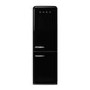 Smeg 331 Litre Fifties Style Right Hand Hinge 70/30 Fridge Freezer - Black