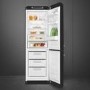Smeg 331 Litre Fifties Style Right Hand Hinge 70/30 Fridge Freezer - Black