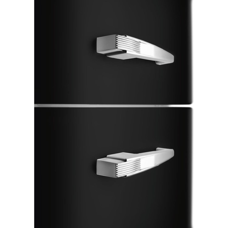 Smeg 331 Litre Fifties Style Right Hand Hinge 70/30 Fridge Freezer - Black