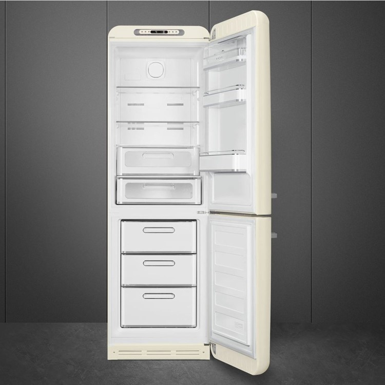 Smeg 331 Litre Fifties Style Right Hand Hinge 60/40 Freestanding Fridge Freezer - Cream