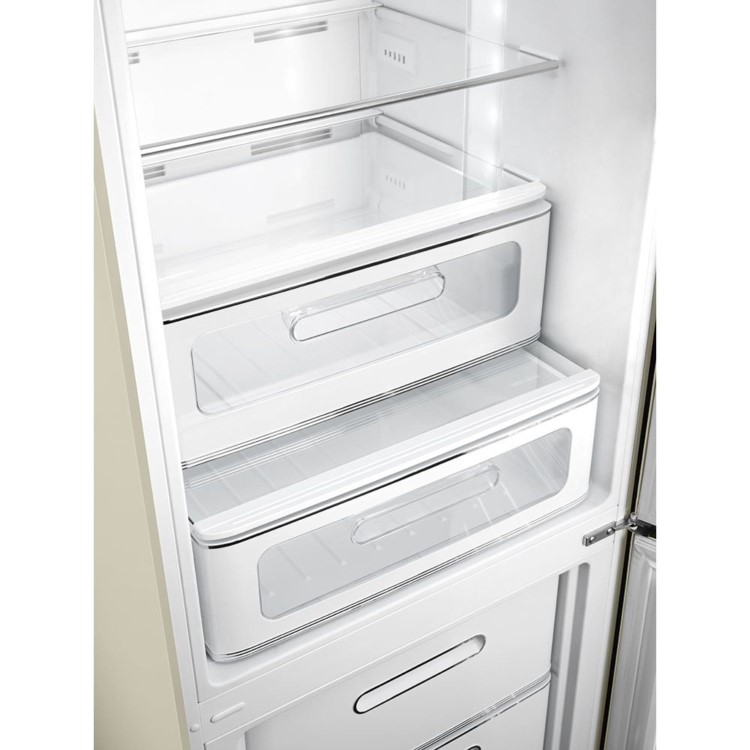 Smeg 331 Litre Fifties Style Right Hand Hinge 60/40 Freestanding Fridge Freezer - Cream