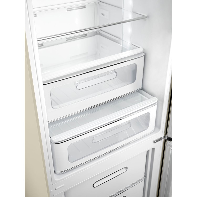 Smeg 331 Litre Fifties Style Right Hand Hinge 70/30 Fridge Freezer - Cream