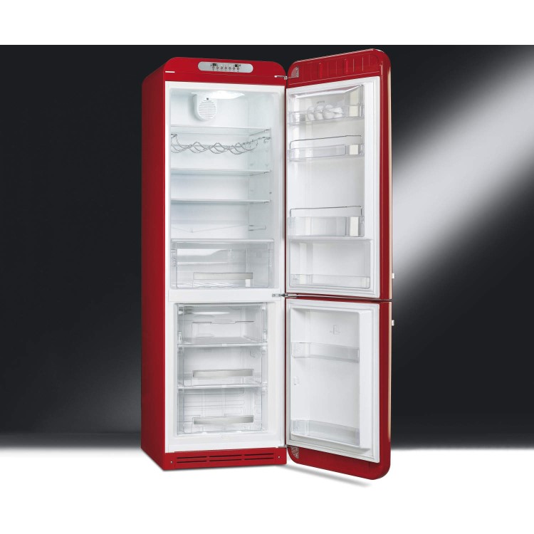 Smeg FAB32RFR Fifties Style Right Hand Hinge Freestanding Fridge Freezer - Red