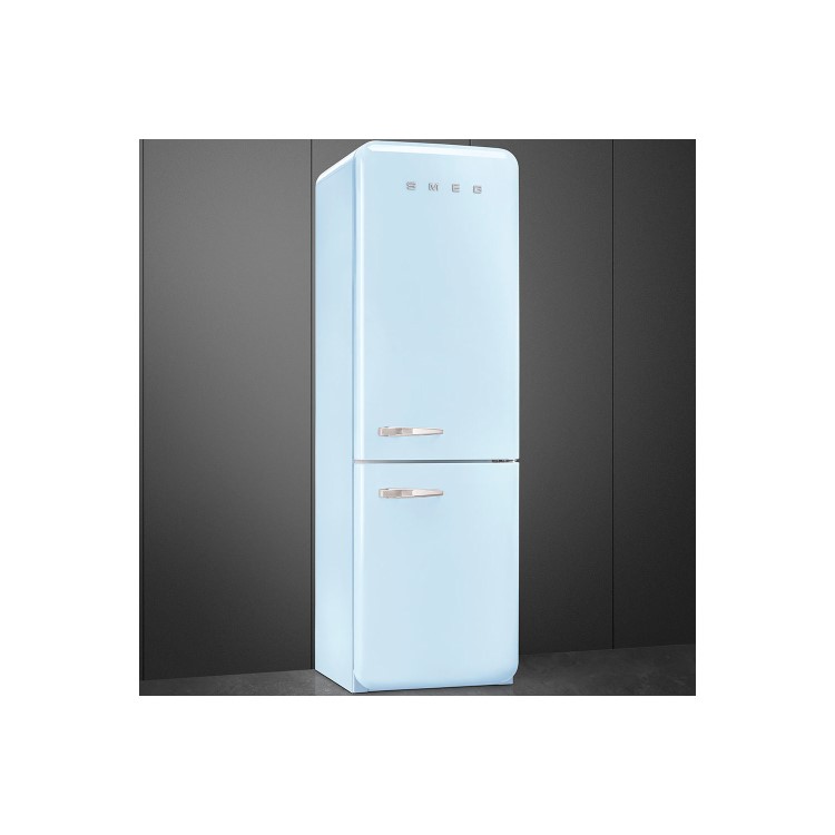 Smeg FAB32RPB3UK 50s Style Frost Free Right Hand Hinge Freestanding Fridge Freezer - Pastel Blue