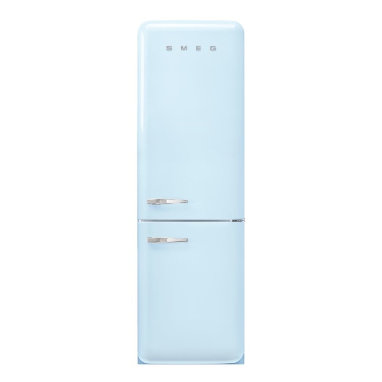 Smeg 331 Litre Fifties Style Right Hand Hinge 70/30  Fridge Freezer - Pastel Blue