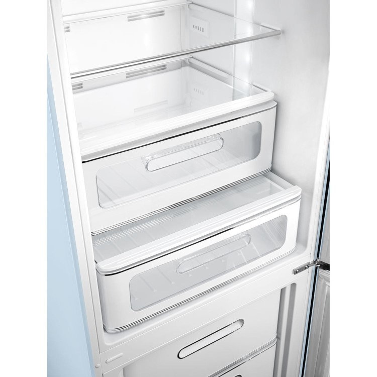 Smeg 331 Litre Fifties Style Right Hand Hinge 70/30  Fridge Freezer - Pastel Blue