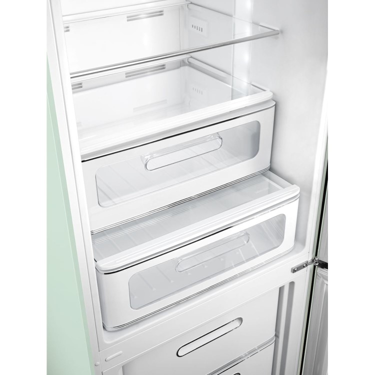 Smeg 331 Litre Fifties Style Right Hand Hinge 70/30 Fridge Freezer - Pastel Green