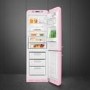 Smeg 331 Litre Fifties Style Right Hand Hinge 70/30 Fridge Freezer - Pink