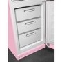 Smeg 331 Litre Fifties Style Right Hand Hinge 70/30 Fridge Freezer - Pink