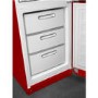 Smeg 331 Litre Fifties Style Left Right Hinge 60/40 Freestanding Fridge Freezer - Red