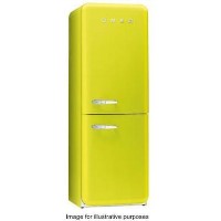 Smeg FAB32YVE 50s Style Left Hand Hinged Freestanding Fridge Freezer in Lime Green