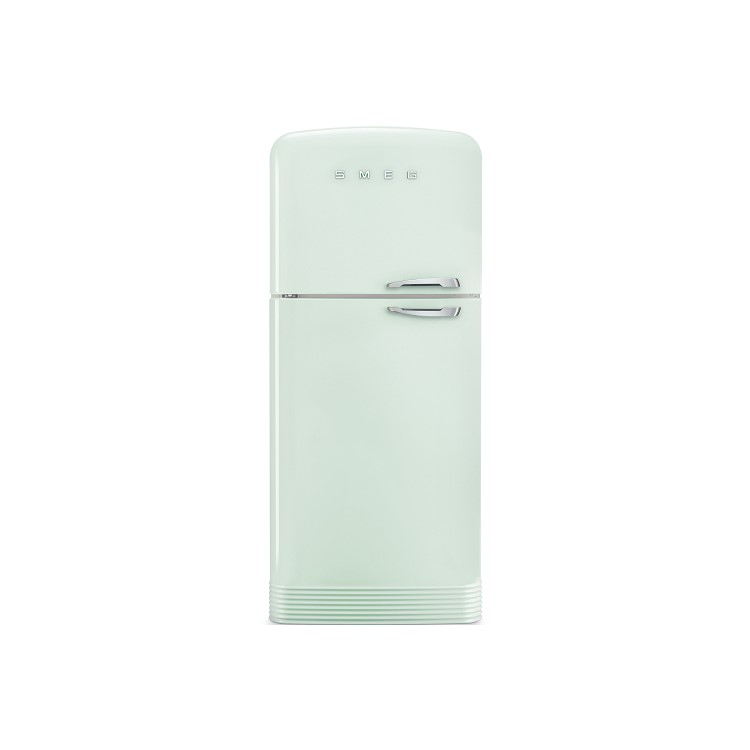 Smeg FAB50LPG Fifties Style 80cm Wide Left Hand Hinge Freestanding Fridge Freezer - Pastel Green