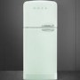Smeg FAB50LPG Fifties Style 80cm Wide Left Hand Hinge Freestanding Fridge Freezer - Pastel Green