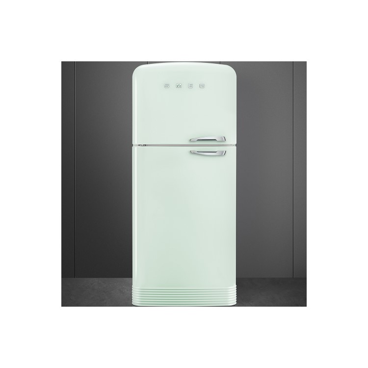 Smeg FAB50LPG Fifties Style 80cm Wide Left Hand Hinge Freestanding Fridge Freezer - Pastel Green