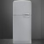 Smeg FAB50LSV Fifties Style 80cm Wide Left Hand Hinge Freestanding Fridge Freezer - Silver