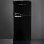 Smeg FAB50RBL Fifties Style 80cm Wide Right Hand Hinge Freestanding Fridge Freezer - Black