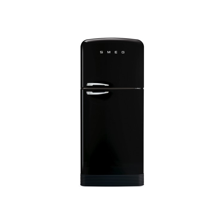 Smeg FAB50RBL Fifties Style 80cm Wide Right Hand Hinge Freestanding Fridge Freezer - Black