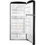 Smeg FAB50RBL Fifties Style 80cm Wide Right Hand Hinge Freestanding Fridge Freezer - Black