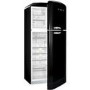 Smeg FAB50RBL Fifties Style 80cm Wide Right Hand Hinge Freestanding Fridge Freezer - Black