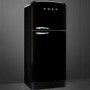 Smeg FAB50RBL Fifties Style 80cm Wide Right Hand Hinge Freestanding Fridge Freezer - Black