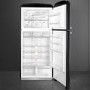 Smeg FAB50RBL Fifties Style 80cm Wide Right Hand Hinge Freestanding Fridge Freezer - Black