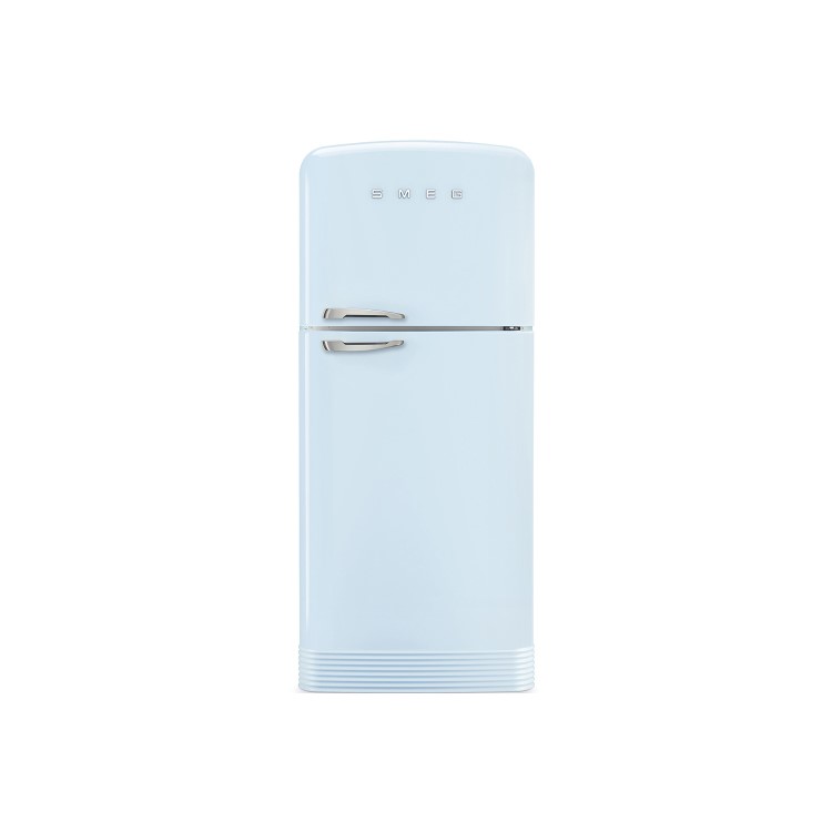 Smeg FAB50RPB Fifties Style 80cm Wide Right Hand Hinge Freestanding Fridge Freezer - Pastel Blue