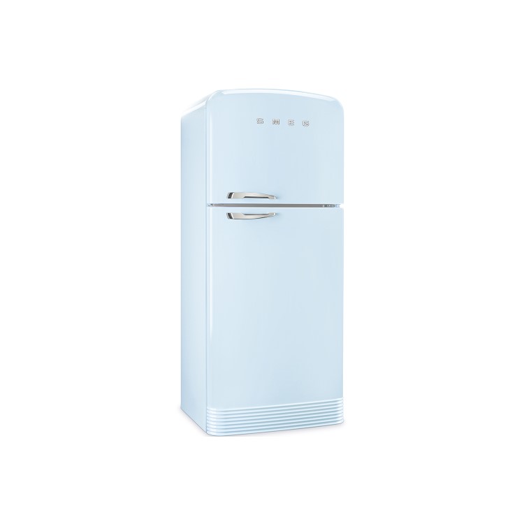Smeg FAB50RPB Fifties Style 80cm Wide Right Hand Hinge Freestanding Fridge Freezer - Pastel Blue