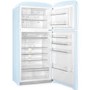 Smeg FAB50RPB Fifties Style 80cm Wide Right Hand Hinge Freestanding Fridge Freezer - Pastel Blue
