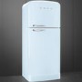 Smeg FAB50RPB Fifties Style 80cm Wide Right Hand Hinge Freestanding Fridge Freezer - Pastel Blue