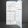 Smeg FAB50RPB Fifties Style 80cm Wide Right Hand Hinge Freestanding Fridge Freezer - Pastel Blue