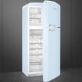 Smeg FAB50RPB Fifties Style 80cm Wide Right Hand Hinge Freestanding Fridge Freezer - Pastel Blue