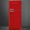 Smeg FAB50RRD Fifties Style 80cm Wide Right Hand Hinge Freestanding Fridge Freezer - Red