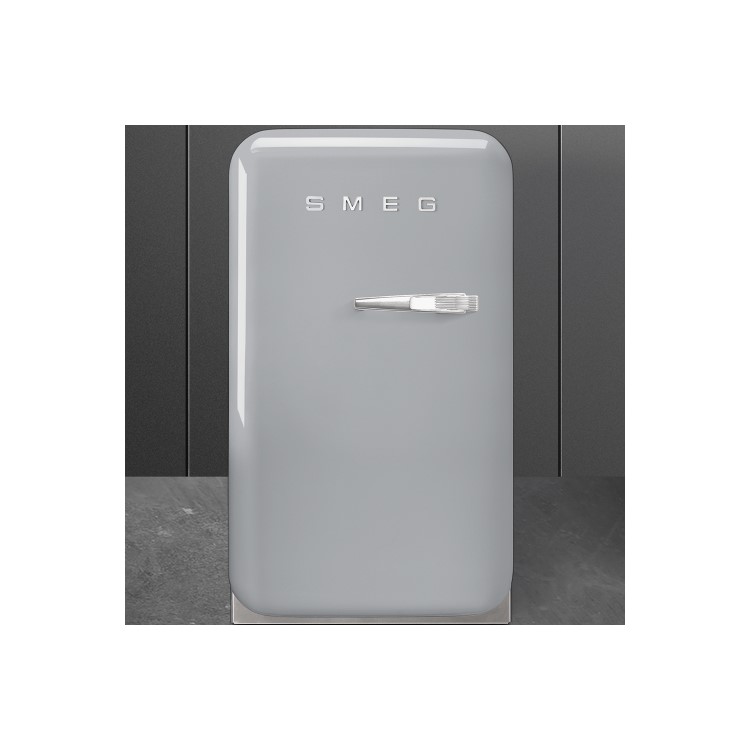 Smeg FAB5LSV 50s Style Left Hand Hinged Minibar - Silver