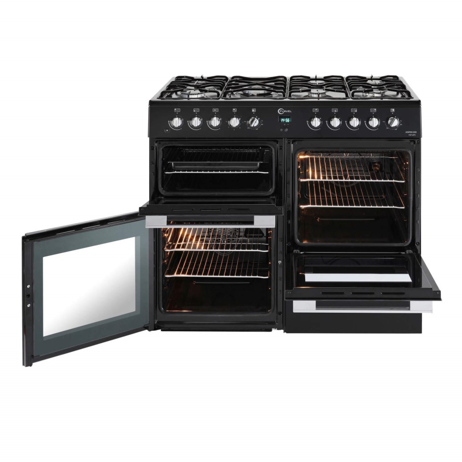 Flavel FAP10FRK 100cm Dual Fuel Range Cooker Black Appliances Direct