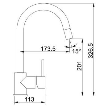 Franke FARIASS Aria Pull-out Nozzle Tap