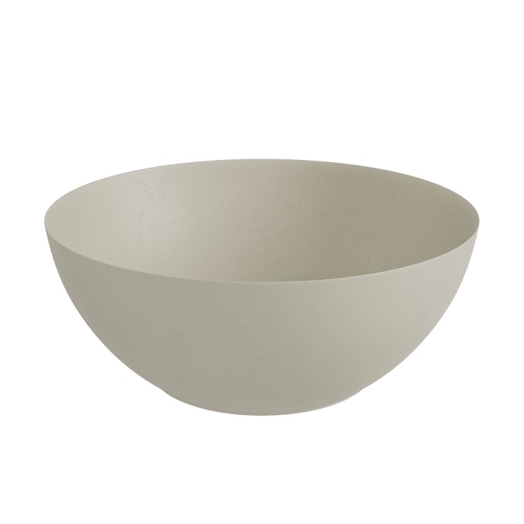ONLY OPENED - Beige Unglazed Round Countertop Basin 410mm - Fawn