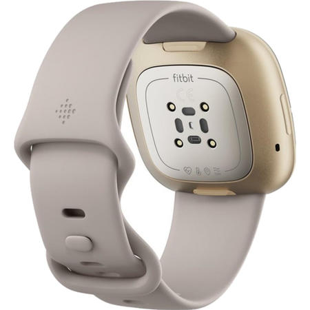 FitBit Sense Advanced Health Smartwatch - Lunar White/Soft Gold