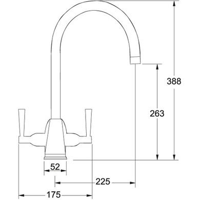 Franke FBASCH Basel Bi-flow Tap in Chrome