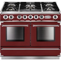 Falcon 79550 Continental 1092 110cm Dual Fuel Range Cooker - Cranberry And Brushed Nickel - Matt Pan Stands