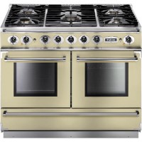 Falcon 79530 Continental 1092 110cm Dual Fuel Range Cooker - Ivory And Chrome - Matt Pan Stands
