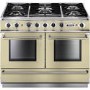 Falcon 79530 Continental 1092 110cm Dual Fuel Range Cooker - Ivory And Chrome - Matt Pan Stands