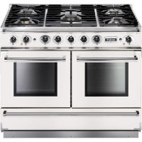 Falcon Continental 110cm Dual Fuel Range Cooker - White And Brushed Nickel