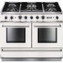 Falcon Continental 110cm Dual Fuel Range Cooker - White And Brushed Nickel