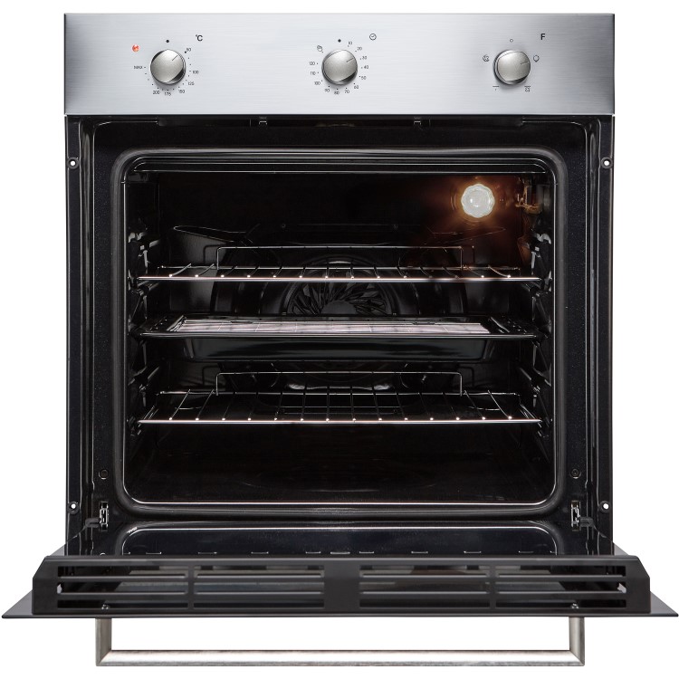 Refurbished Candy FCP403XE 60cm Single Built In Electric Oven Stainless Steel