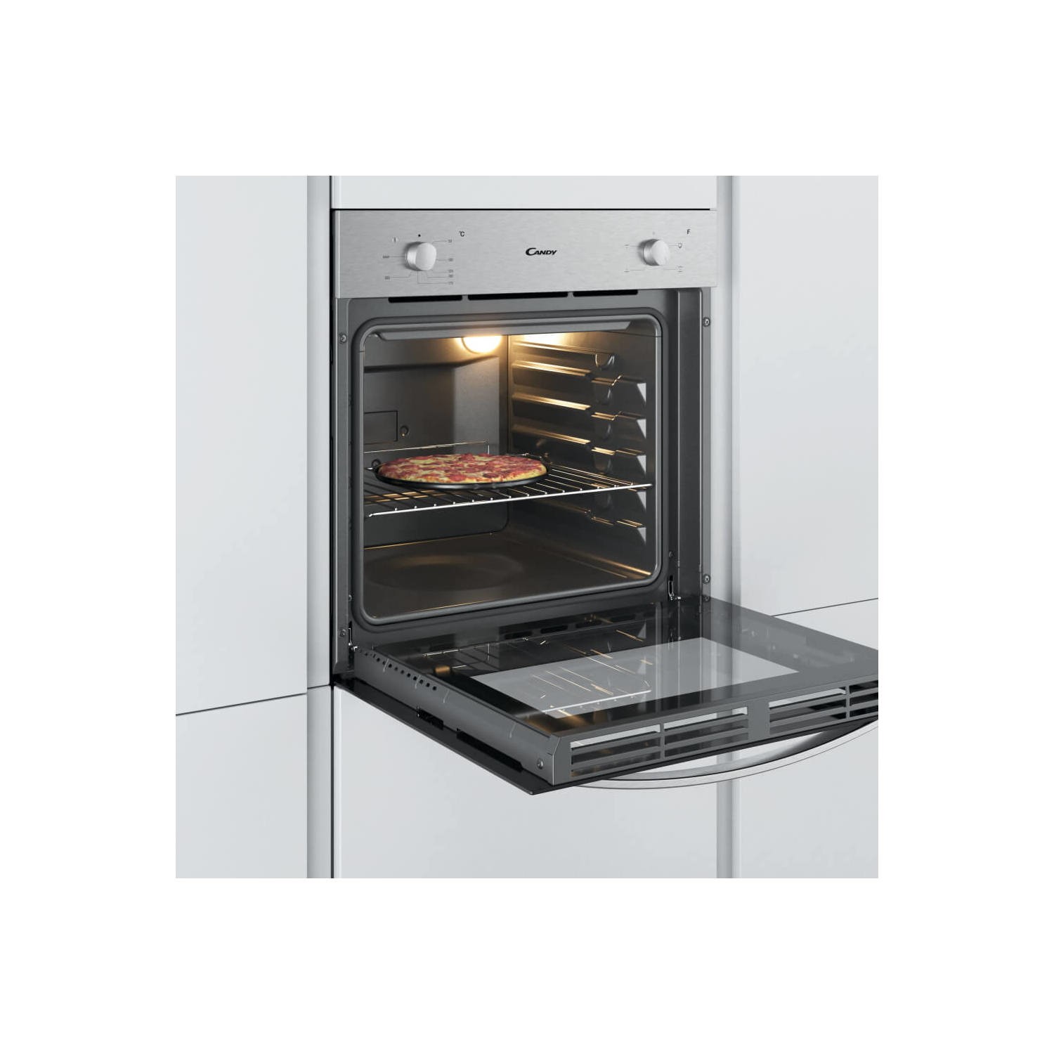 Candy Electric Conventional Single Oven Stainless Steel FCS242XE