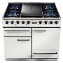 Falcon 85420 - 1092 - 110cm Dual Fuel Range Cooker - White And Nickel