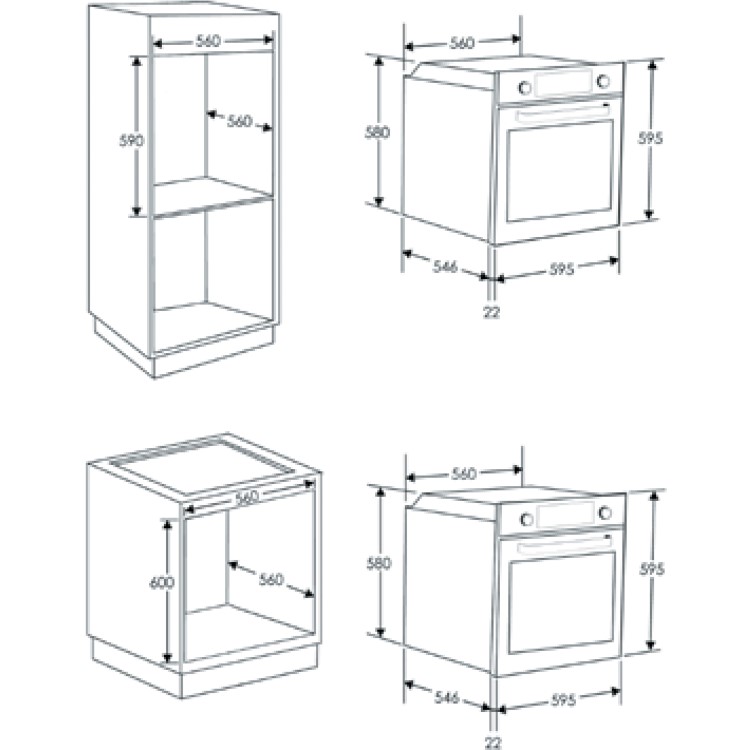 Candy FCTS886XWIFI 70L Eight Function Electric Built-in Single Oven With Steam - Stainless Steel